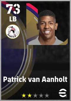 Patrick van Aanholt eFootball 2026 player card — 73 OVR LB