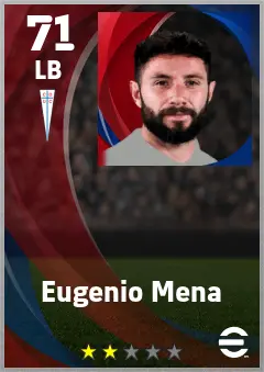 Eugenio Mena eFootball 2026 player card — 71 OVR LB