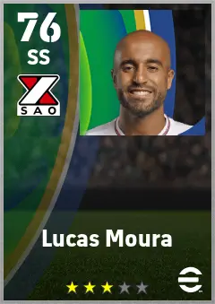 Lucas Moura eFootball 2026 player card — 76 OVR SS