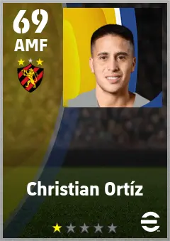 Christian Ortiz eFootball 2026 player card — 69 OVR AMF