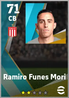 Ramiro Funes Mori eFootball 2026 player card — 71 OVR CB