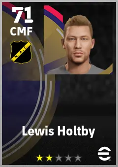 Lewis Holtby eFootball 2026 player card — 71 OVR CMF