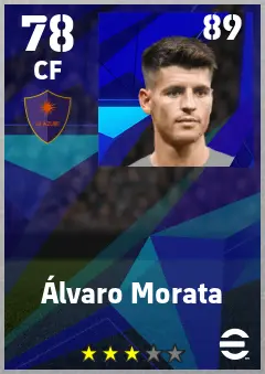 Alvaro Morata eFootball 2026 player card — 78 OVR CF