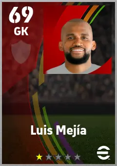 Luis Mejia eFootball 2026 player card — 69 OVR GK