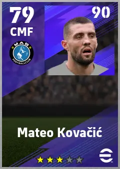 Mateo Kovacic eFootball 2026 player card — 79 OVR CMF