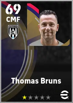 Thomas Bruns eFootball 2026 player card — 69 OVR CMF