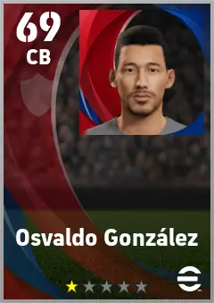 Osvaldo Gonzalez eFootball 2026 player card — 69 OVR CB