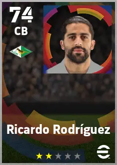 Ricardo Rodriguez eFootball 2026 player card — 74 OVR CB