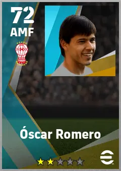 Oscar Romero eFootball 2026 player card — 72 OVR AMF