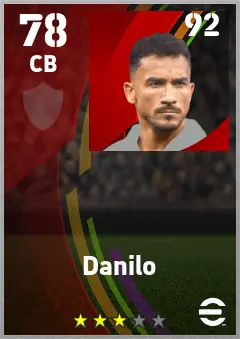 Danilo eFootball 2026 player card — 78 OVR CB