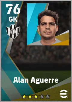 Alan Aguerre eFootball 2026 player card — 76 OVR GK