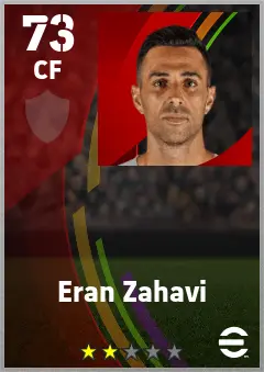 Eran Zahavi eFootball 2026 player card — 73 OVR CF