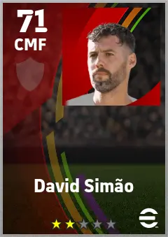 David Simao eFootball 2026 player card — 71 OVR CMF