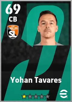 Yohan Tavares eFootball 2026 player card — 69 OVR CB
