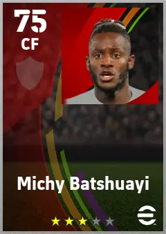 Michy Batshuayi eFootball 2026 player card — 75 OVR CF