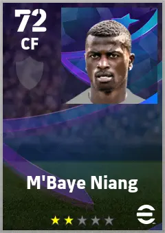 M Baye Niang eFootball 2026 player card — 72 OVR CF