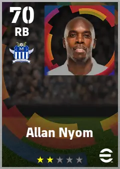 Allan Nyom eFootball 2026 player card — 70 OVR RB