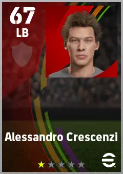 Alessandro Crescenzi eFootball 2026 player card — 67 OVR LB