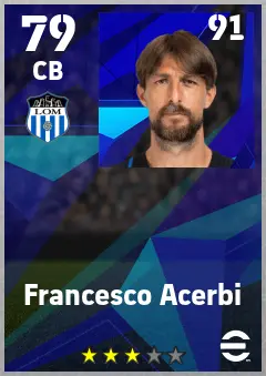 Francesco Acerbi eFootball 2026 player card — 79 OVR CB
