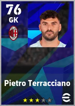 Pietro Terracciano eFootball 2026 player card — 76 OVR GK
