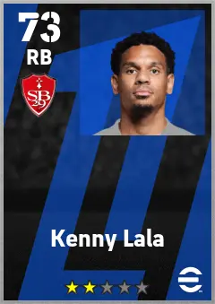Kenny Lala eFootball 2026 player card — 73 OVR RB