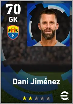 Dani Jimenez eFootball 2026 player card — 70 OVR GK