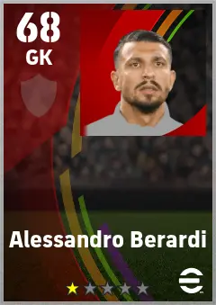 Alessandro Berardi eFootball 2026 player card — 68 OVR GK