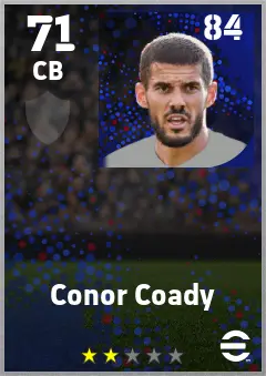 Conor Coady eFootball 2026 player card — 71 OVR CB