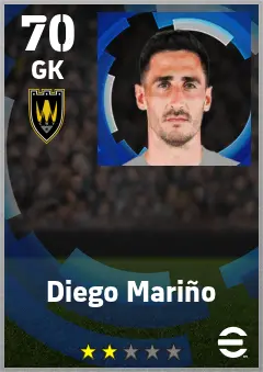 Diego Marino eFootball 2026 player card — 70 OVR GK