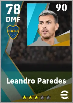 Leandro Paredes eFootball 2026 player card — 78 OVR DMF