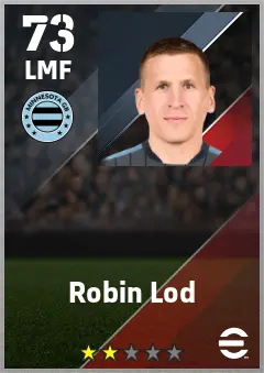 Robin Lod eFootball 2026 player card — 73 OVR LMF
