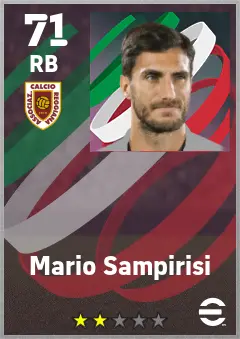 Mario Sampirisi eFootball 2026 player card — 71 OVR RB