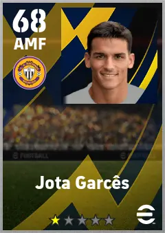 Jota Garces eFootball 2026 player card — 68 OVR AMF