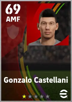 Gonzalo Castellani eFootball 2026 player card — 69 OVR AMF