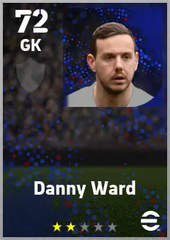 Danny Ward eFootball 2026 player card — 72 OVR GK