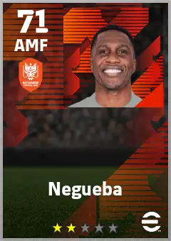 Negueba eFootball 2026 player card — 71 OVR AMF