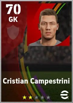 Cristian Campestrini eFootball 2026 player card — 70 OVR GK