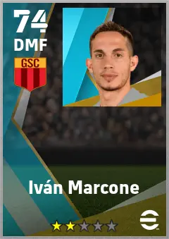 Ivan Marcone eFootball 2026 player card — 74 OVR DMF