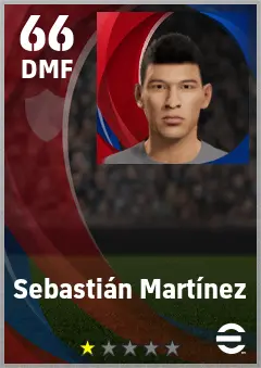 Sebastian Martinez eFootball 2026 player card — 66 OVR DMF