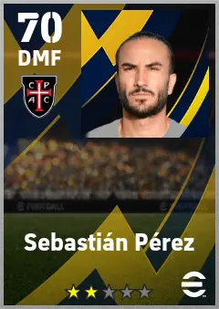 Sebastian Perez eFootball 2026 player card — 70 OVR DMF