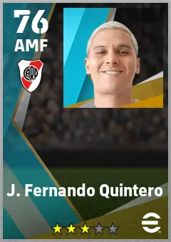 J. Fernando Quintero eFootball 2026 player card — 76 OVR AMF