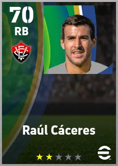 Raul Caceres eFootball 2026 player card — 70 OVR RB