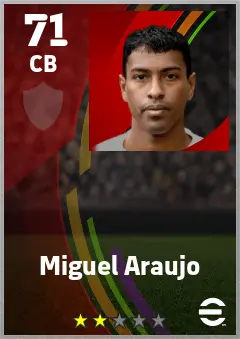 Miguel Araujo eFootball 2026 player card — 71 OVR CB