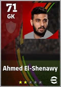 Ahmed El-Shenawy eFootball 2026 player card — 71 OVR GK