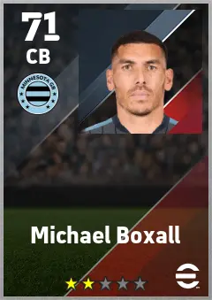 Michael Boxall eFootball 2026 player card — 71 OVR CB