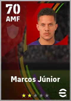 Marcos Junior eFootball 2026 player card — 70 OVR AMF
