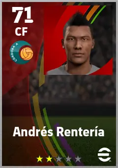 Andres Renteria eFootball 2026 player card — 71 OVR CF