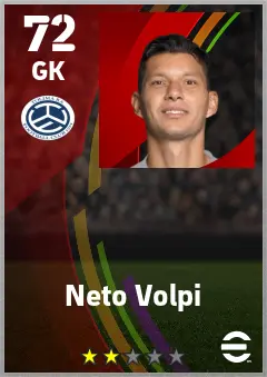 Neto Volpi eFootball 2026 player card — 72 OVR GK