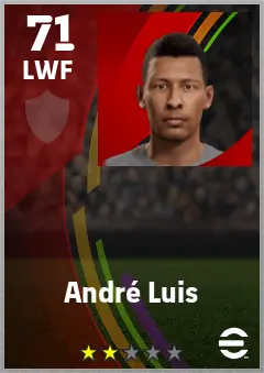 Andre Luis eFootball 2026 player card — 71 OVR LWF