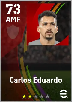 Carlos Eduardo eFootball 2026 player card — 73 OVR AMF